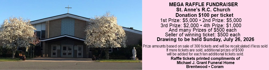 St Annes Church RAFFLE 26 banner